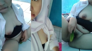 Bokep smp hijab masih rapet di masukin pake timun